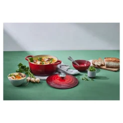 LE CREUSET Cocotte En Fonte|Cocotte en Fonte Ronde 24 cm Cerise Signature