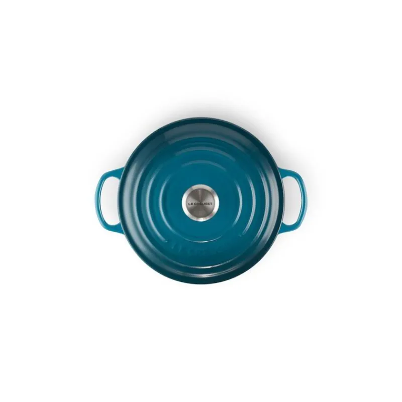 LE CREUSET Cocotte En Fonte|Cocotte en fonte Ronde 24 cm Deep Teal Signature