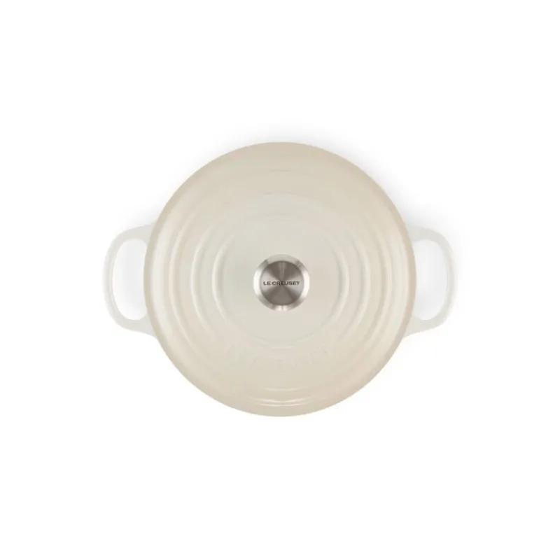 LE CREUSET Cocotte En Fonte|Cocotte en fonte Ronde 20 cm Meringue Signature