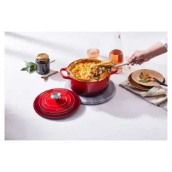 LE CREUSET Cocotte En Fonte|Cocotte en fonte Ronde 26 cm Cerise Signature
