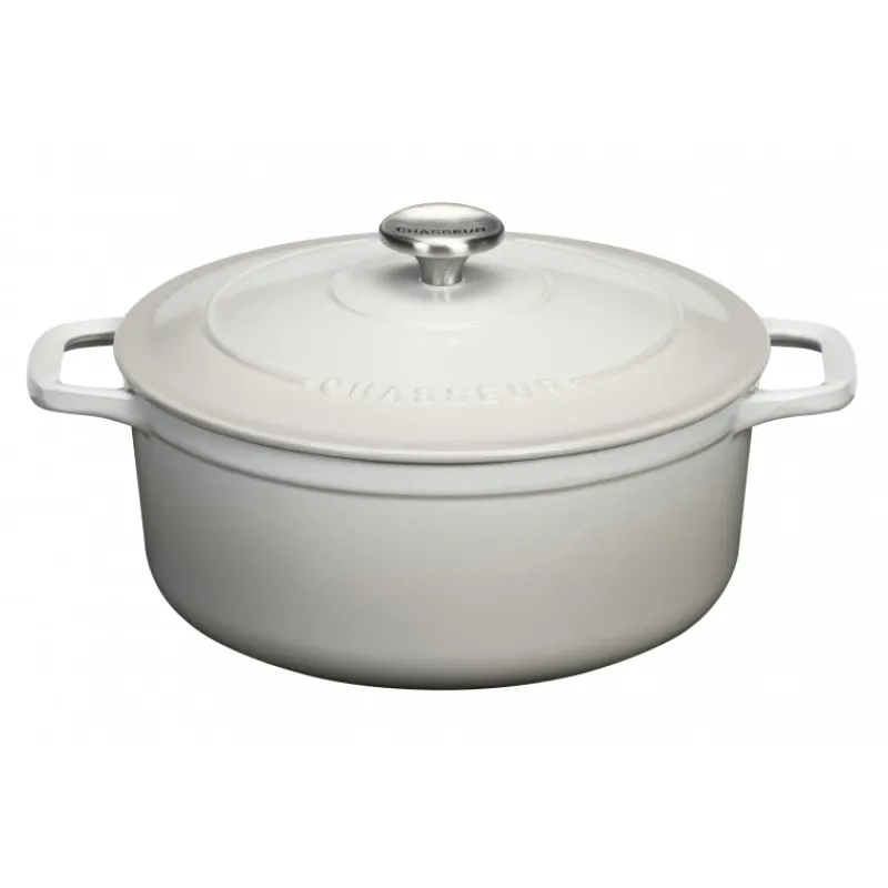 CHASSEUR Cocotte En Fonte|Cocotte en Fonte Ronde 20 cm Macadamia