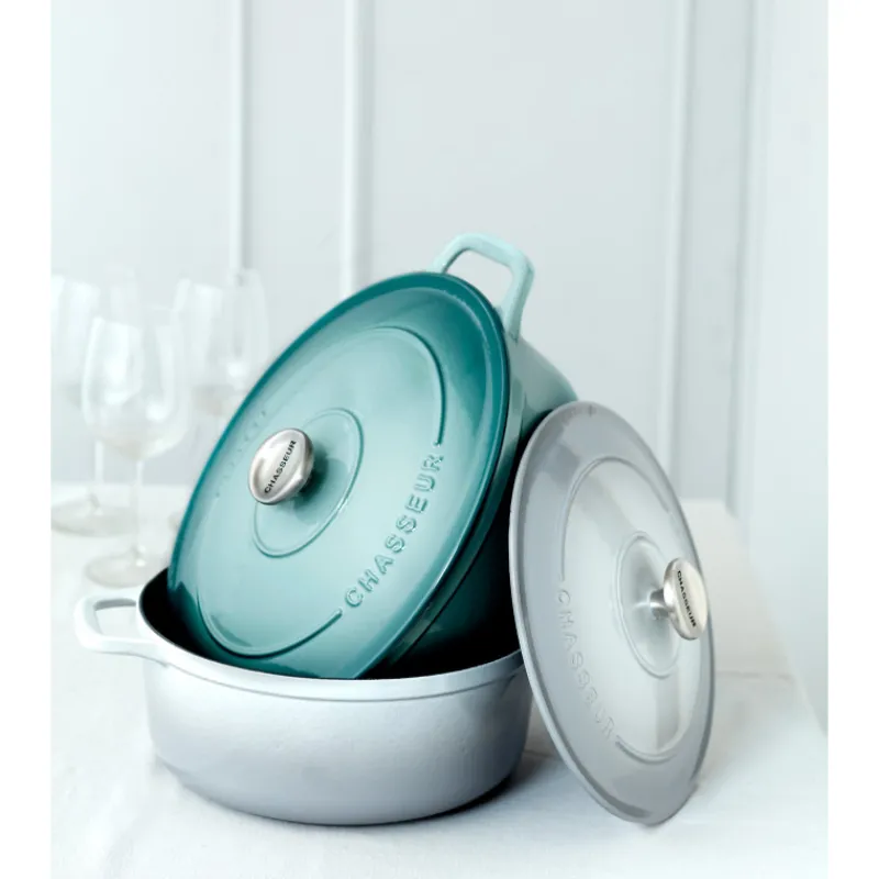 CHASSEUR Cocotte En Fonte|Cocotte en Fonte Ronde 20 cm Quartz