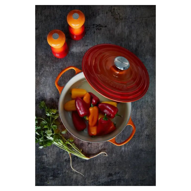 LE CREUSET Cocotte En Fonte|Cocotte en Fonte Ronde 22 cm Volcanique Signature