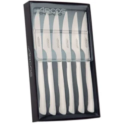 ARCOS Couverts|Coffret 6 Couteaux à Steak 11 cm Lame Lisse Acier Inoxydable
