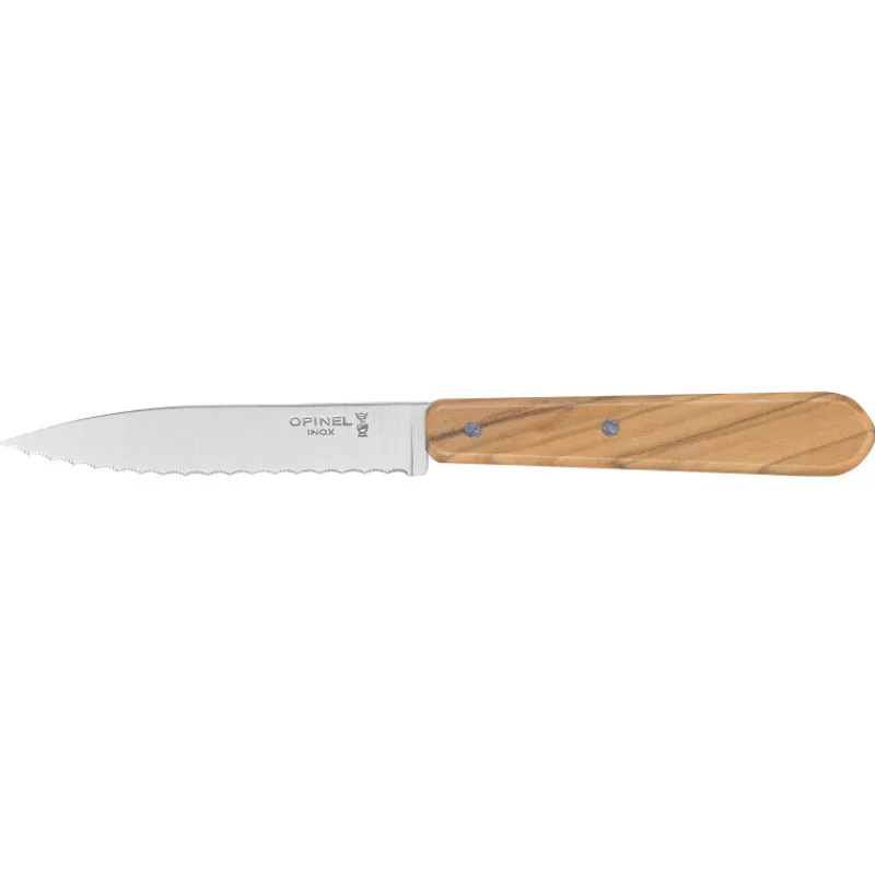 OPINEL Couteau D'office|Eplucheurs, Dénoyauteur|Coffret 3 Couteaux de Cuisine et un Eplucheur Olivier Les Essentiels