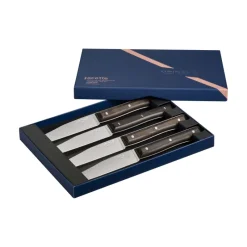 OPINEL Couverts|Coffret 4 Couteaux de Table Frêne Sombre Facette