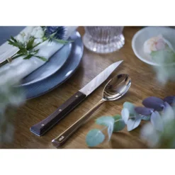 OPINEL Couverts|Coffret 4 Couteaux de Table Frêne Sombre Facette