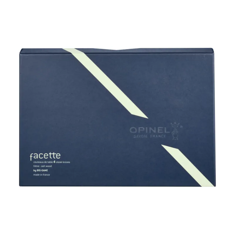 OPINEL Couverts|Coffret 4 Couteaux de Table Olivier Facette