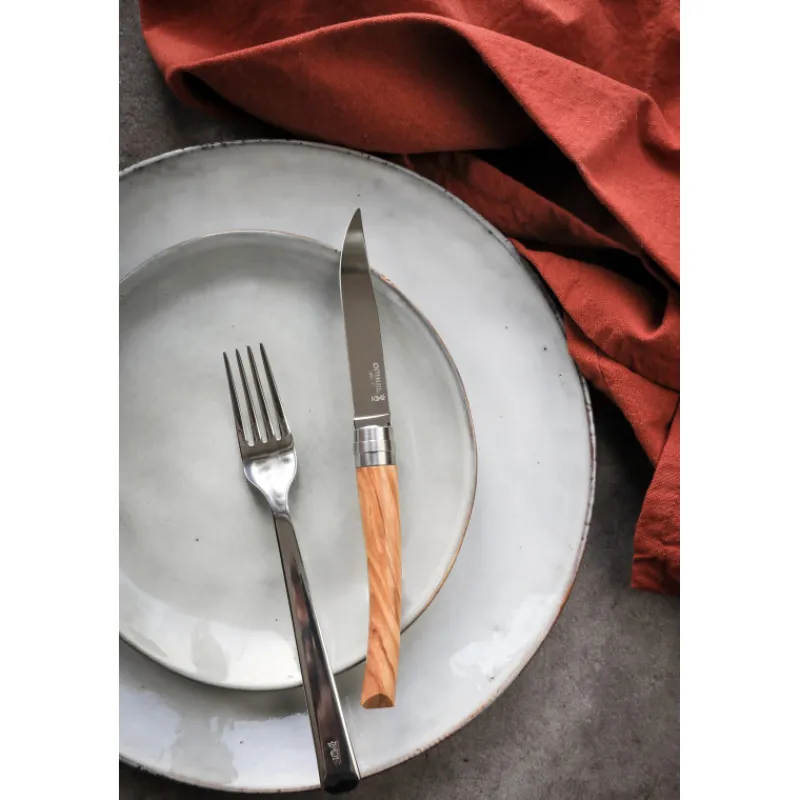 OPINEL Couverts|Coffret 4 Couteaux de Table Olivier Table Chic