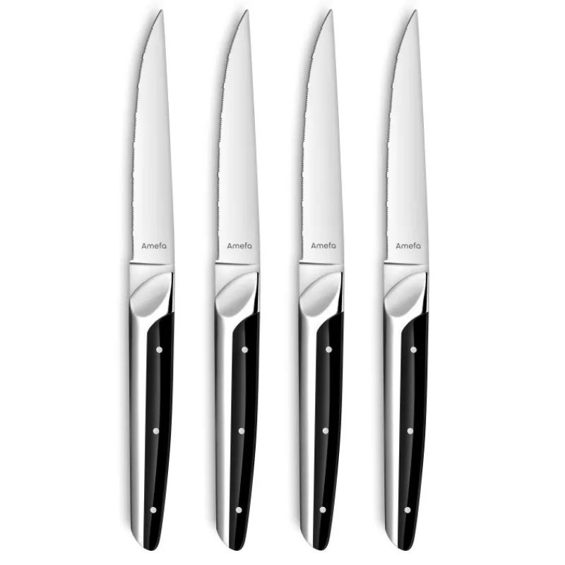 AMEFA Couverts|Coffret 4 Couteaux Steak Emperor 23,2 cm