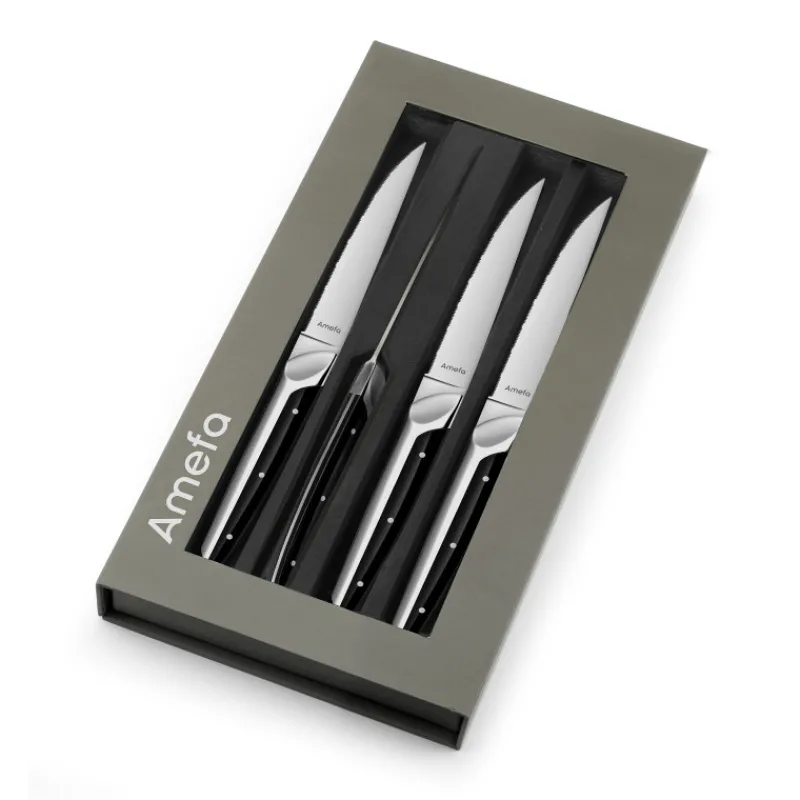 AMEFA Couverts|Coffret 4 Couteaux Steak Emperor 23,2 cm