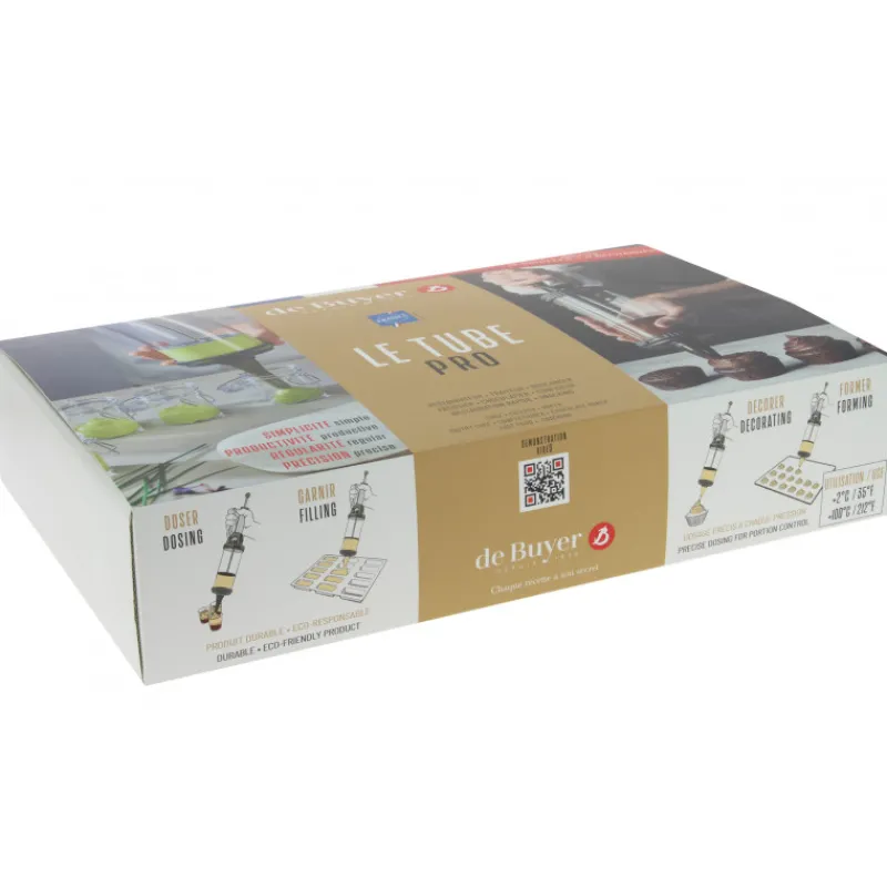 DE BUYER Ustensiles Pâtisserie|Coffret Le Tube Pro Piston à Pâtisserie + Recharges et Douilles