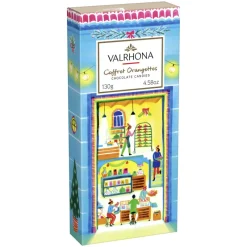 VALRHONA Chocolats À Offrir|Confiserie|Coffret Orangettes Noël au Chocolat Noir 130 g