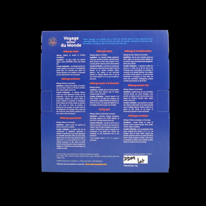 UN JOUR UNE EPICE Epices|Coffret Épices du Monde 9 Assortiments