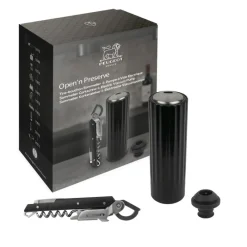 PEUGEOT Accessoires Vin|Coffret Pompe à Vin Electrique ABS + Tire-Bouchon Clavelin