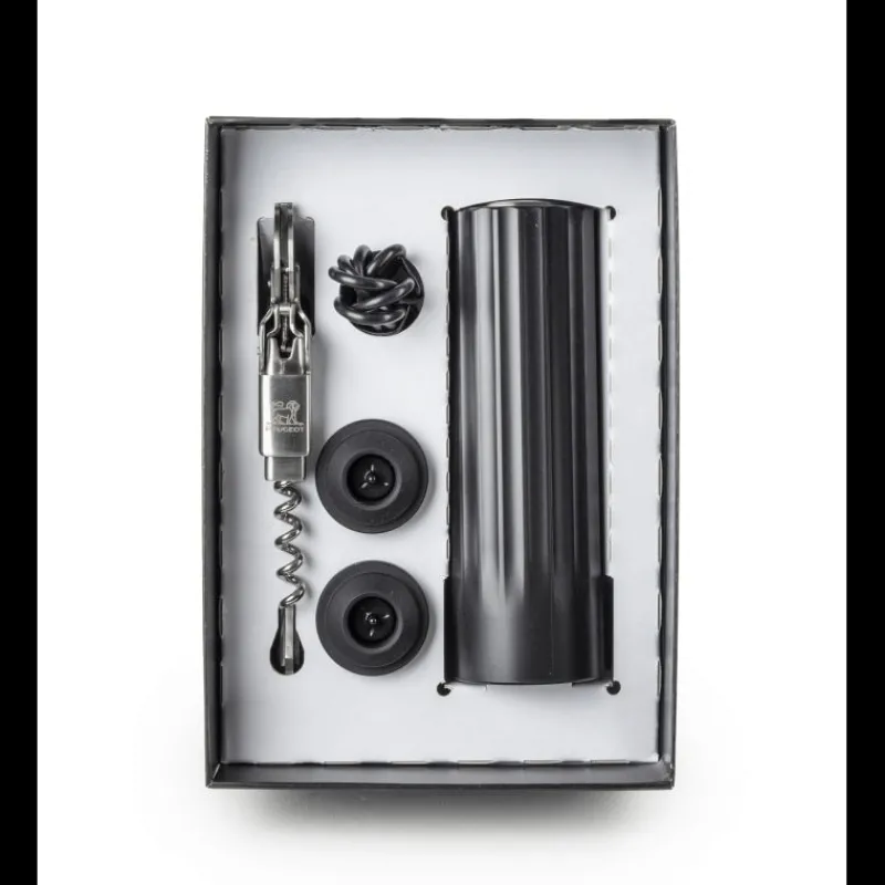 PEUGEOT Accessoires Vin|Coffret Pompe à Vin Electrique ABS + Tire-Bouchon Clavelin