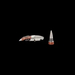 LE CREUSET Accessoires Vin|Coffret Sommelier Double Levier en Bois et Bouchon