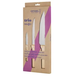 OPINEL Couteau De Chef|Couteau D'office|Coffret Trio Couteaux de Cuisine Parallèle