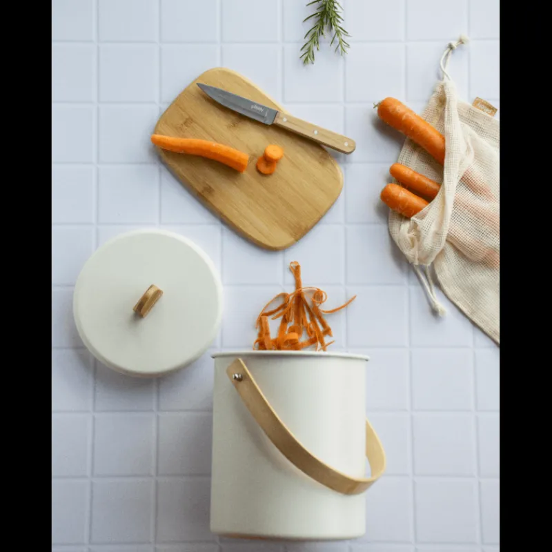 PEBBLY Planches À Découper|Sac En Tissu|Coffret Zéro Déchet 4 pièces