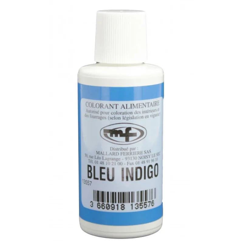 MALLARD FERRIERE Colorants Alimentaires|Colorant alimentaire Bleu Indigo E132 Liquide 100ml