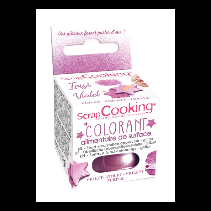 SCRAPCOOKING Colorants Alimentaires|Colorant Alimentaire de Surface Irisé Violet 5 g