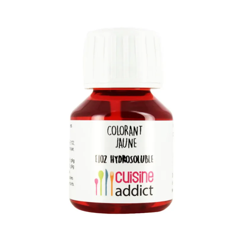CUISINEADDICT Colorants Alimentaires|Colorant Alimentaire Jaune Citron E102 Liquide 58 ml
