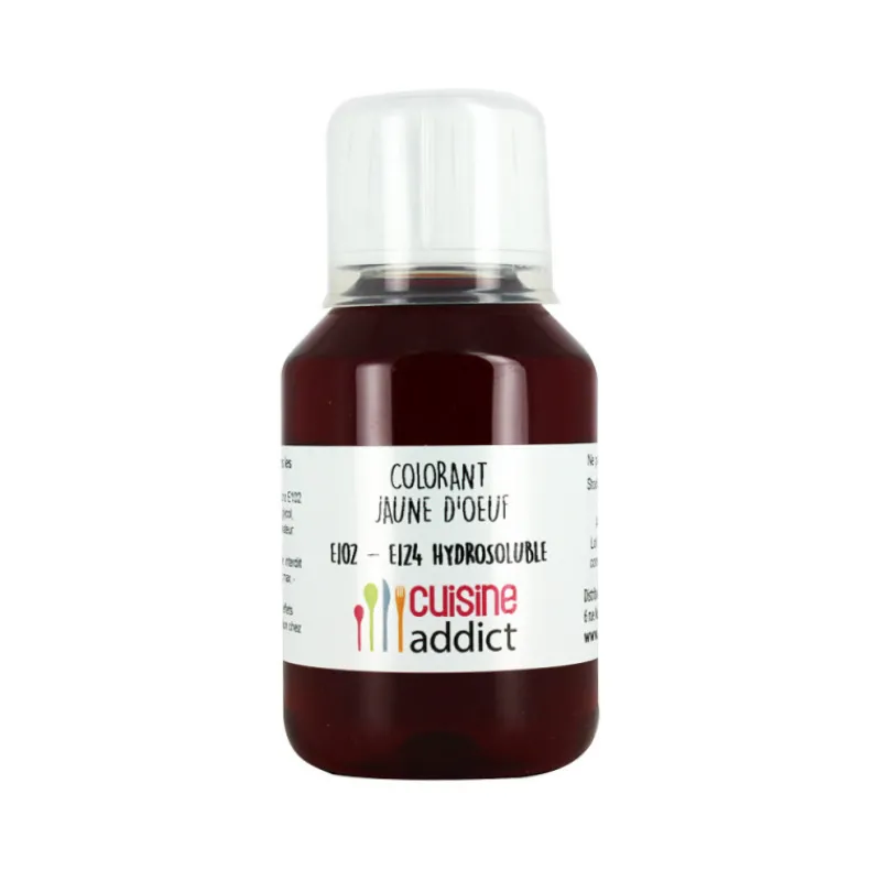 CUISINEADDICT Colorants Alimentaires|Colorant alimentaire Jaune d'Oeuf E102/E124 Liquide 115 ml