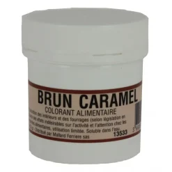 MALLARD FERRIERE Colorants Alimentaires|Colorant alimentaire Marron Brun Caramel E102/E129/E151 Poudre Hydrosoluble 20g