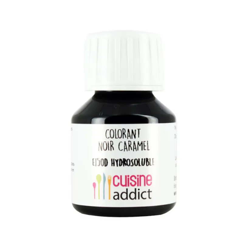 CUISINEADDICT Colorants Alimentaires|Colorant Alimentaire Noir Caramel E150d Liquide 58 ml