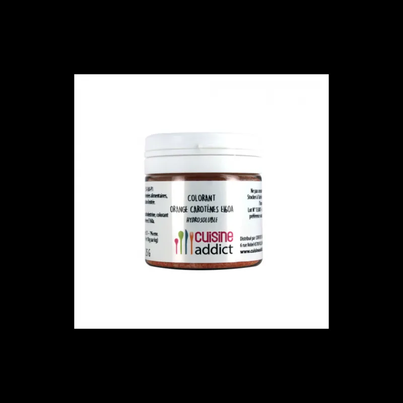 CUISINEADDICT Colorants Alimentaires|Colorant alimentaire Orange Carotène E160A 25g Poudre Hydrosoluble