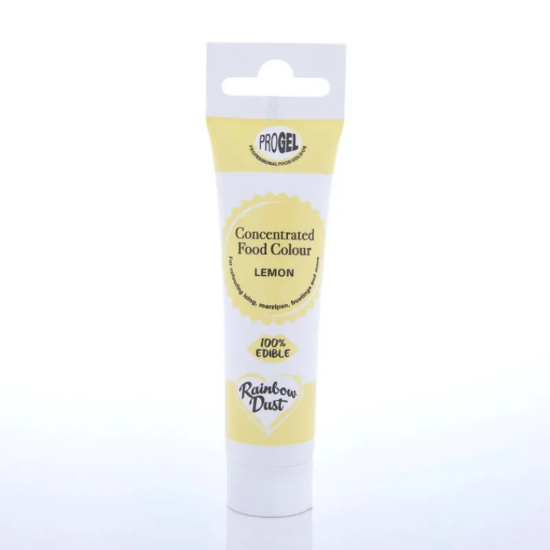 RAINBOW DUST Colorants Alimentaires|Colorant Alimentaire ProGel Jaune Citron 25g