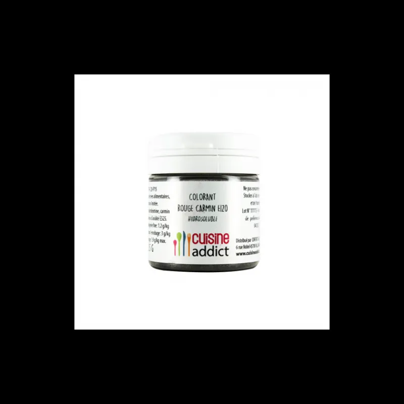 CUISINEADDICT Colorants Alimentaires|Colorant alimentaire Rouge Carmin E120 25g Poudre Hydrosoluble