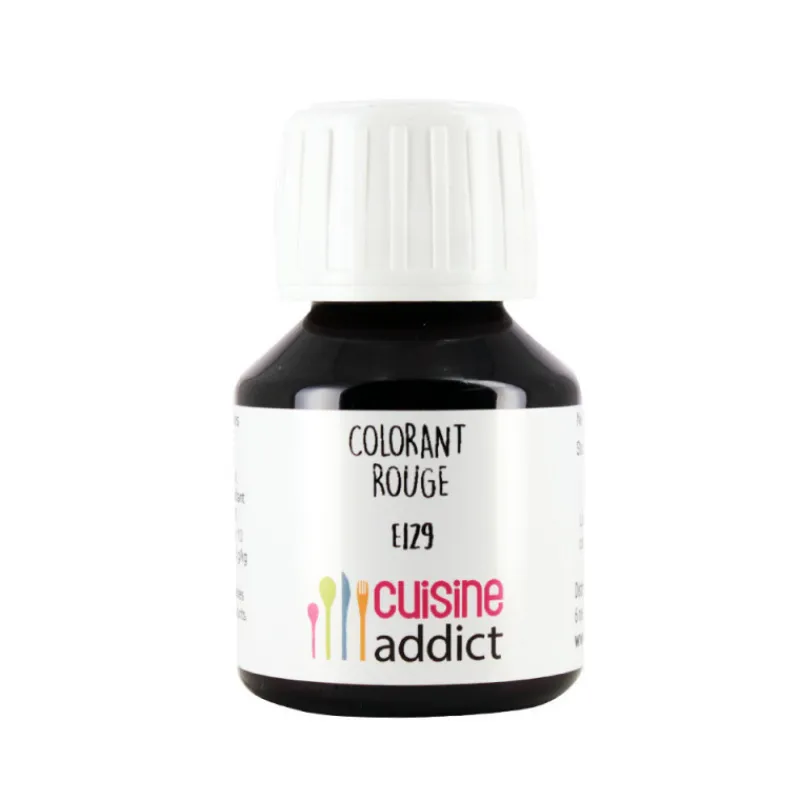 CUISINEADDICT Colorants Alimentaires|Colorant Alimentaire Rouge Coquelicot E129 Liquide 58 ml
