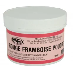 MALLARD FERRIERE Colorants Alimentaires|Colorant alimentaire Rouge Framboise E122 Poudre Hydrosoluble 100g