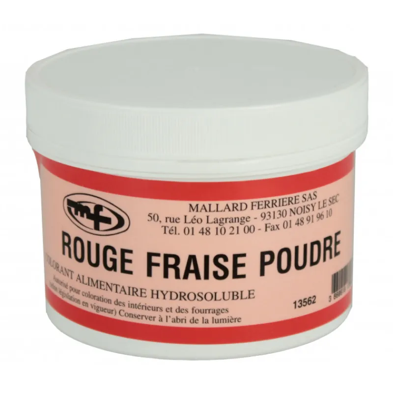 MALLARD FERRIERE Colorants Alimentaires|Colorant alimentaire Rouge Fraise E129 Poudre Hydrosoluble 50g