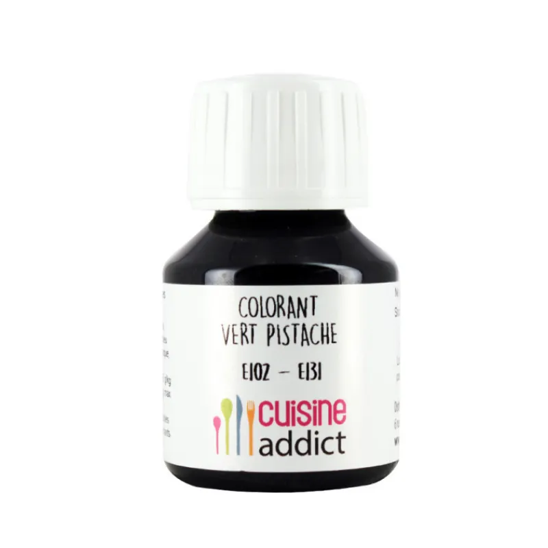 CUISINEADDICT Colorants Alimentaires|Colorant Alimentaire Vert Pistache E102/E131 Liquide 58 ml