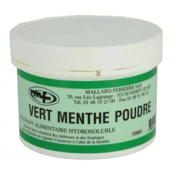 MALLARD FERRIERE Colorants Alimentaires|Colorant alimentaire Vert Menthe E102/E131 Poudre Hydrosoluble 100g