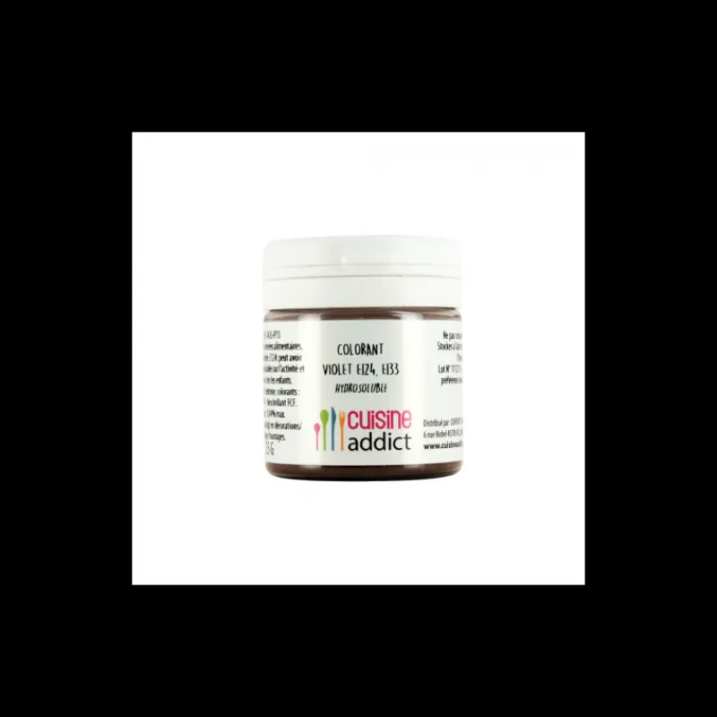 CUISINEADDICT Colorants Alimentaires|Colorant alimentaire Violet E124/E133 25g Poudre Hydrosoluble