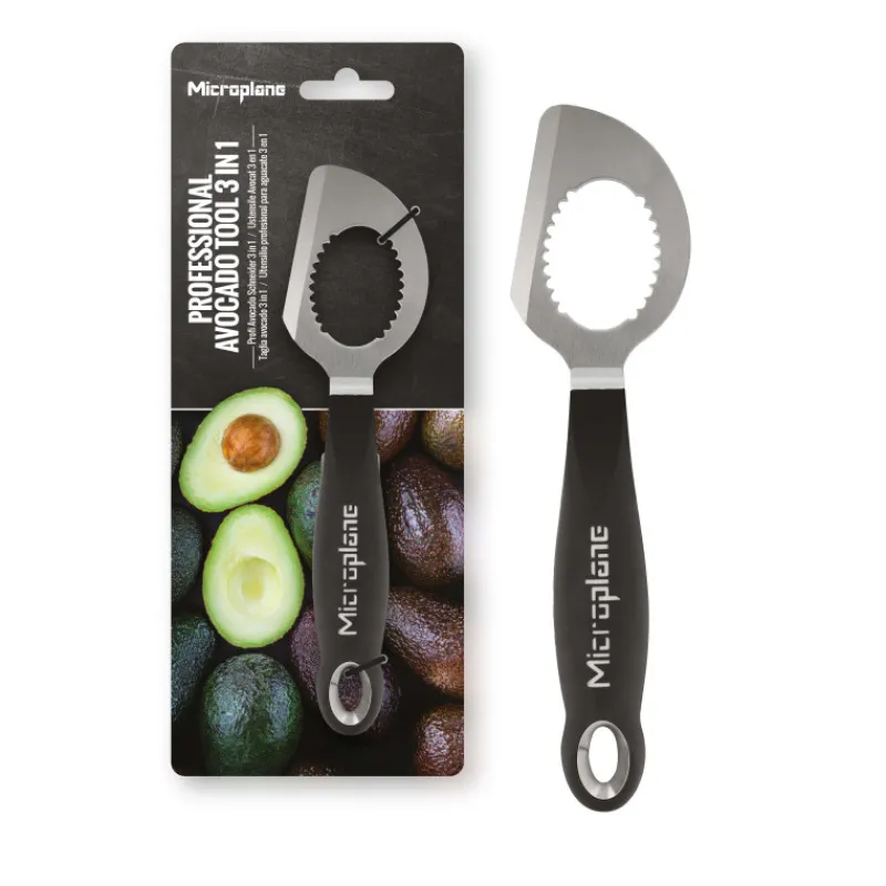 MICROPLANE Coupe Légumes|Coupe Avocat 3 en 1 Specialty Noir