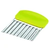 IBILI Coupe Légumes|Coupe Légume Inox Ondulé Vert 8 cm x H 10 cm