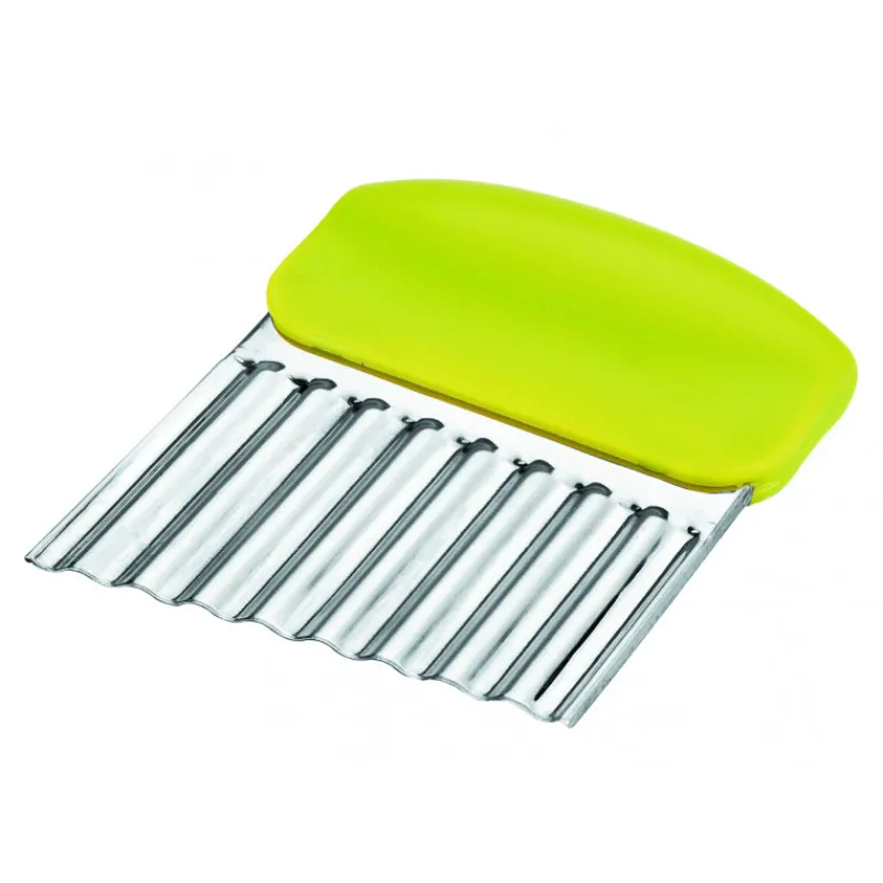 IBILI Coupe Légumes|Coupe Légume Inox Ondulé Vert 8 cm x H 10 cm