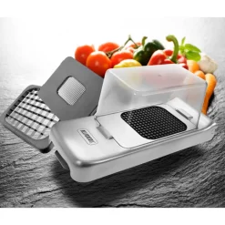 ALLIGATOR Coupe Légumes|Coupe Oignon et frites 3 grilles Inox