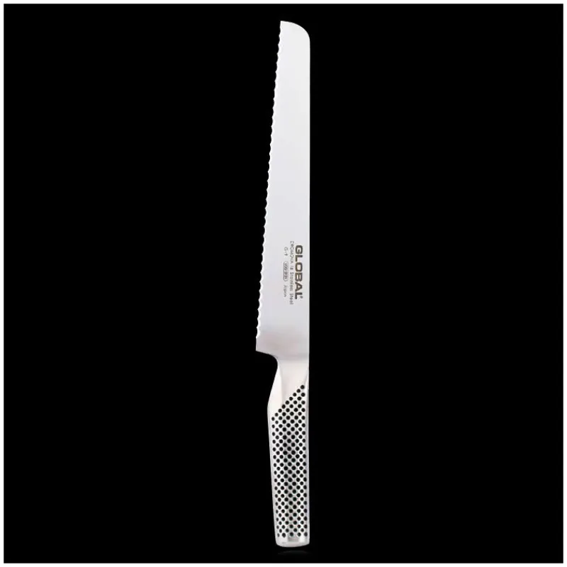 GLOBAL Couteau À Pain|Couteau Japonais|Couteau à Pain 220 mm - Lame cranté