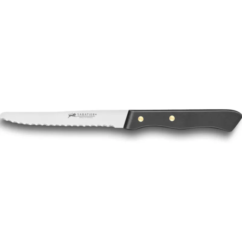 SABATIER Couverts|Couteau de Table Cranté 10,5 cm Noir