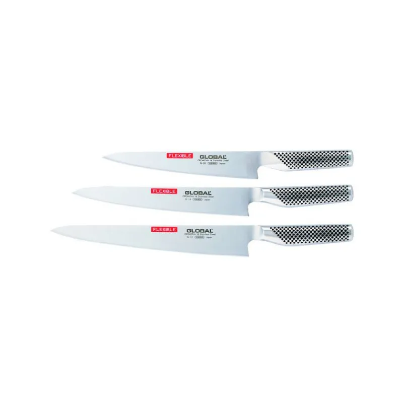 GLOBAL Couteau À Poisson|Couteau Japonais|Couteau Filet de poisson 21 cm - Lame large flexible