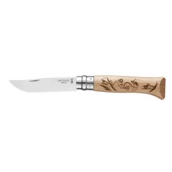 OPINEL Couverts|Couteau N°8 Gravure Ski Sport