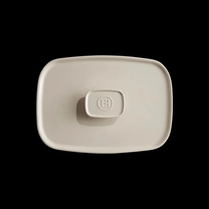 EMILE HENRY Couvercle De Cuisson|Couvercle Rectangulaire en Céramique pour Plat à Four 35 x 22 cm Argile