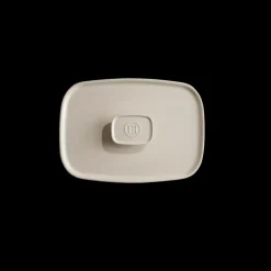 EMILE HENRY Couvercle De Cuisson|Couvercle Rectangulaire en Céramique pour Plat à Four 25 x 18 cm Argile