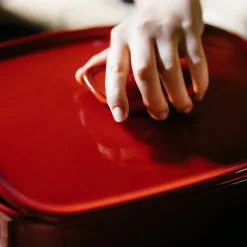 EMILE HENRY Couvercle De Cuisson|Couvercle Rectangulaire en Céramique pour Plat à Four 25 x 18 cm Grand Cru