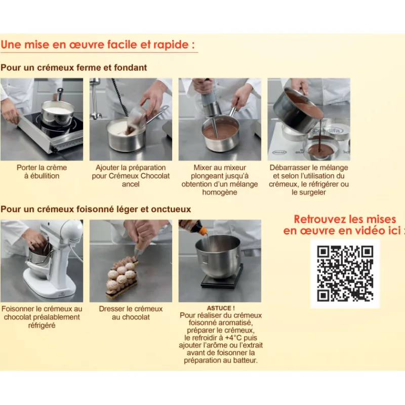 ANCEL Préparation Pâtisserie|Crémeux Chocolat 1kg